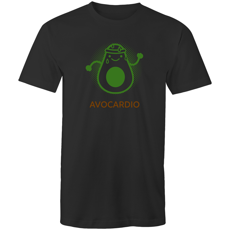 Avocardio - Short Sleeve T-shirt Black Fitness T-shirt Fitness Mens Womens