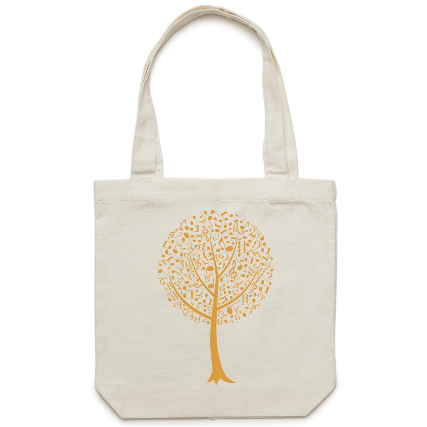 Music Tree - Canvas Tote Bag Cream One-Size Tote Bag Music Plants
