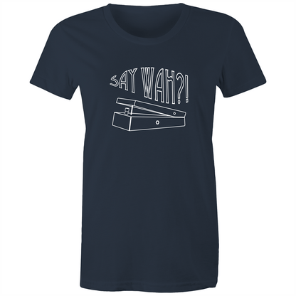 Say Wah - Women's T-shirt Navy Womens T-shirt Music Womens