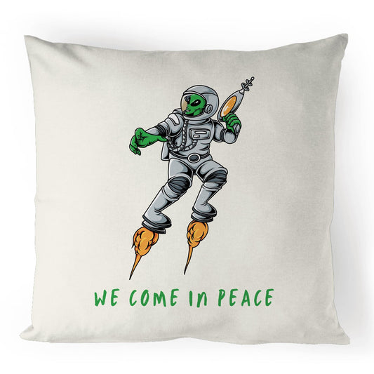 Alien, We Come In Peace - 100% Linen Cushion Cover Default Title Linen Cushion Cover