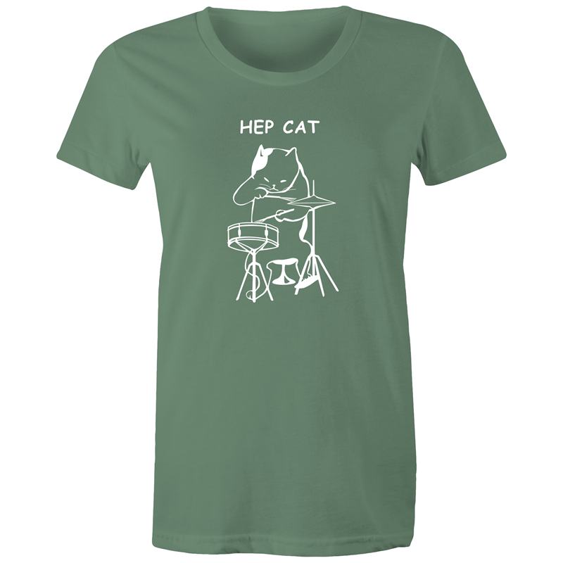 Hep Cat - Women's T-shirt Sage Womens T-shirt Music Womens