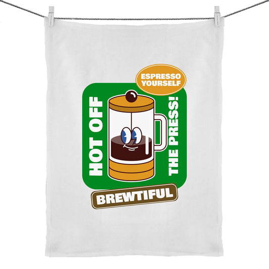 Brewtiful, Espresso Yourself - 50% Linen 50% Cotton Tea Towel Default Title Tea Towel