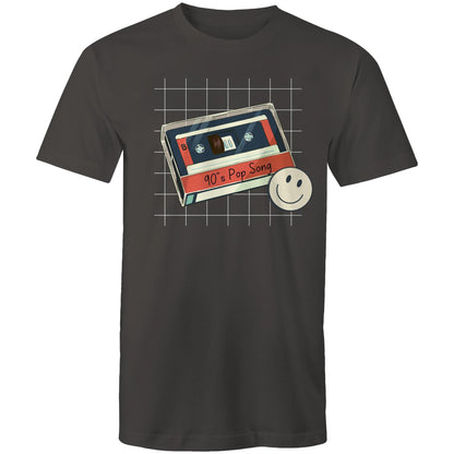 90's Pop Song - Mens T-Shirt Charcoal Mens T-shirt Music Retro