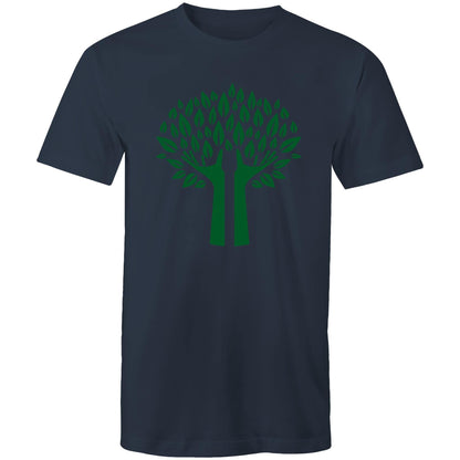 Green Tree - Mens T-Shirt Navy Mens T-shirt Environment Mens Plants