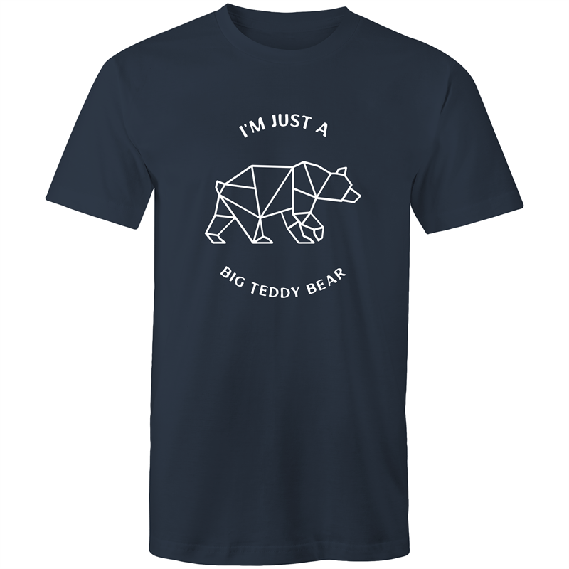 Teddy Bear - Mens T-Shirt Navy Mens T-shirt animal Funny Mens