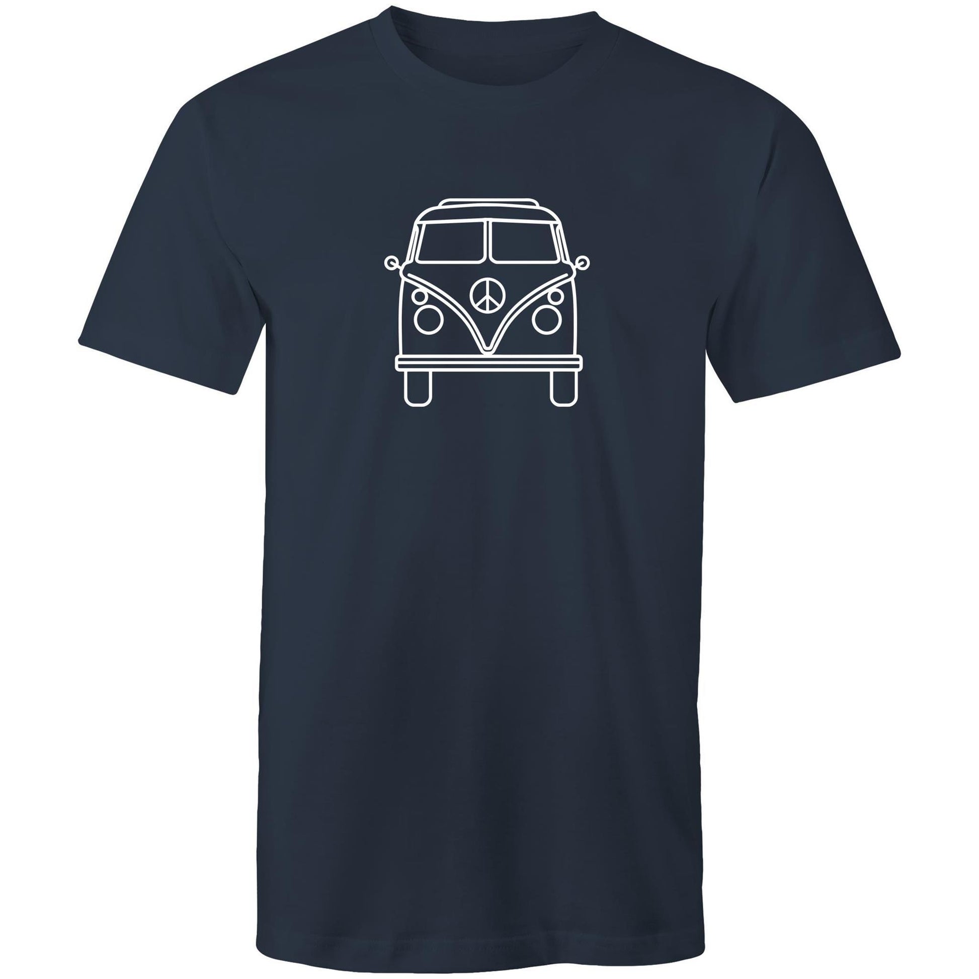 Beach Van - Mens T-Shirt Navy Mens T-shirt Mens Retro Summer Surf