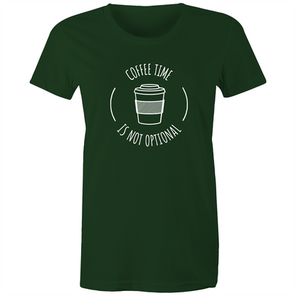 Coffee Time - Women's T-shirt Forest Green Womens T-shirt Coffee Womens
