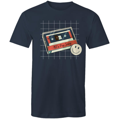 90's Pop Song - Mens T-Shirt Navy Mens T-shirt Music Retro