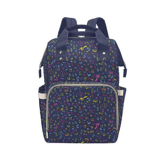 Music Notes - Multifunction Backpack Multifunction Backpack