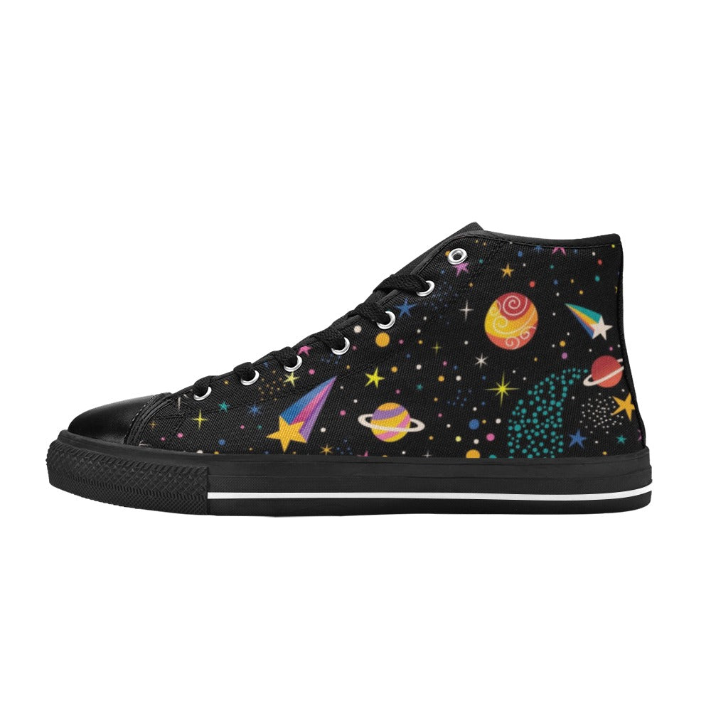 Busy Space - High Top Canvas Shoes for Kids Kids High Top Canvas Shoes