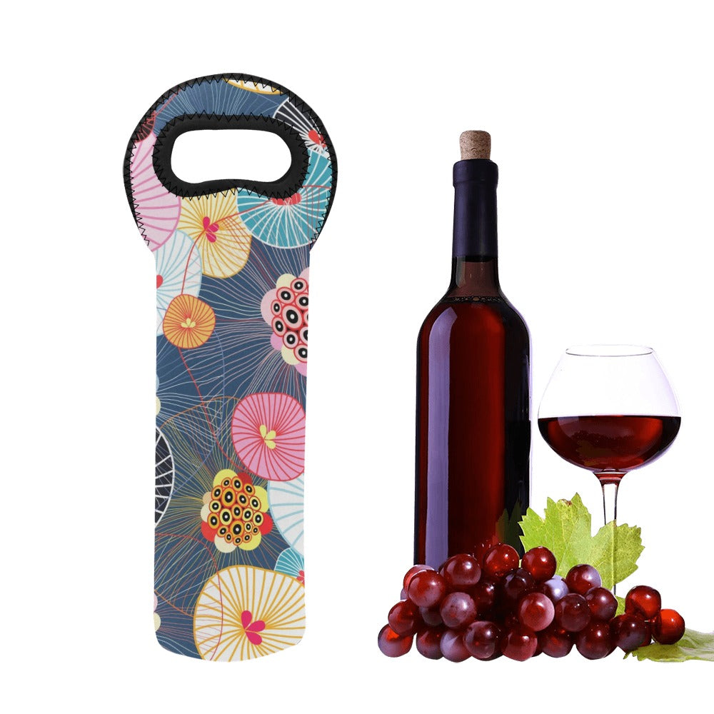 Abstract Floral - Neoprene Wine Bag Wine Bag