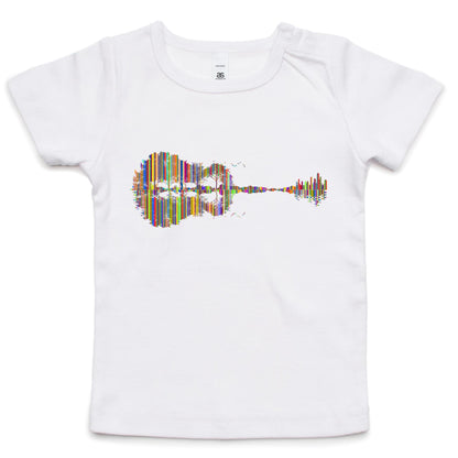 Guitar Reflection In Colour - Baby T-shirt White Baby T-shirt Music