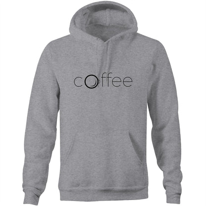 Coffee - Pocket Hoodie Sweatshirt Grey Marle Hoodie Coffee Mens Womens
