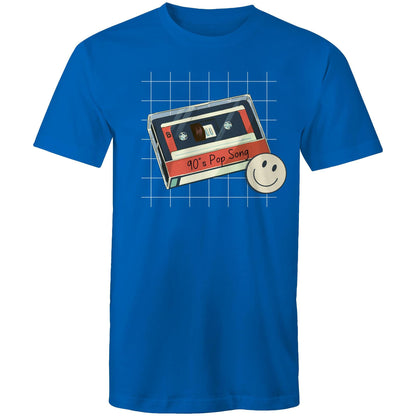 90's Pop Song - Mens T-Shirt Bright Royal Mens T-shirt Music Retro
