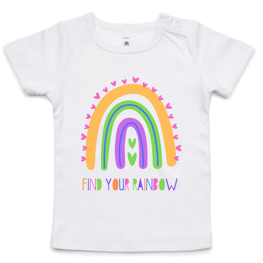 Find Your Rainbow - Baby T-shirt White Baby T-shirt kids