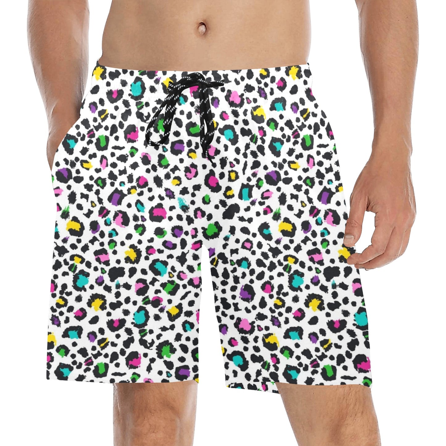 Animal Print In Colour - Men's Mid-Length Beach Shorts Men's Mid-Length Beach Shorts animal