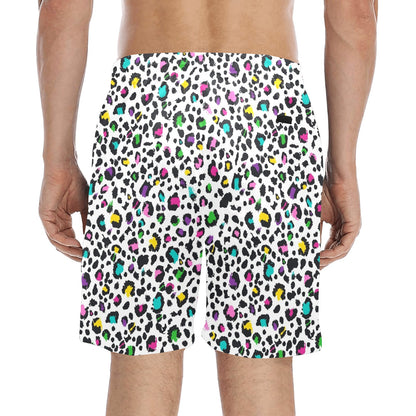 Animal Print In Colour - Men's Mid-Length Beach Shorts Men's Mid-Length Beach Shorts animal
