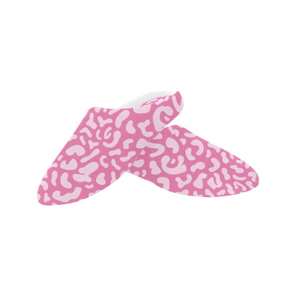 Pink Leopard - Women's Non-Slip Cotton Slippers Women's Non-Slip Cotton Slippers animal