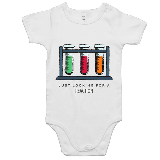 Test Tube, Just Looking For A Reaction - Baby Bodysuit White Baby Bodysuit kids Science
