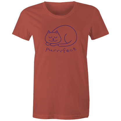 Purrrfect - Women's T-shirt Coral Womens T-shirt animal Womens