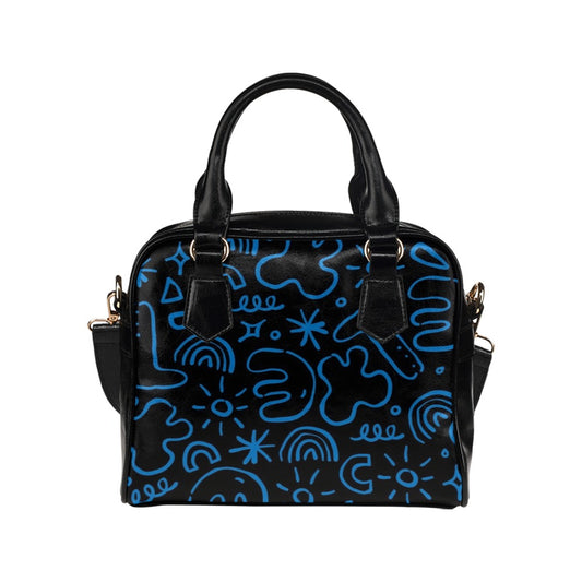 Blue Squiggle - Shoulder Handbag Shoulder Handbag