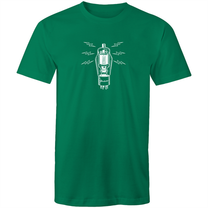 Vintage Tube Valve - Mens T-Shirt Kelly Green Mens T-shirt Mens Music Retro