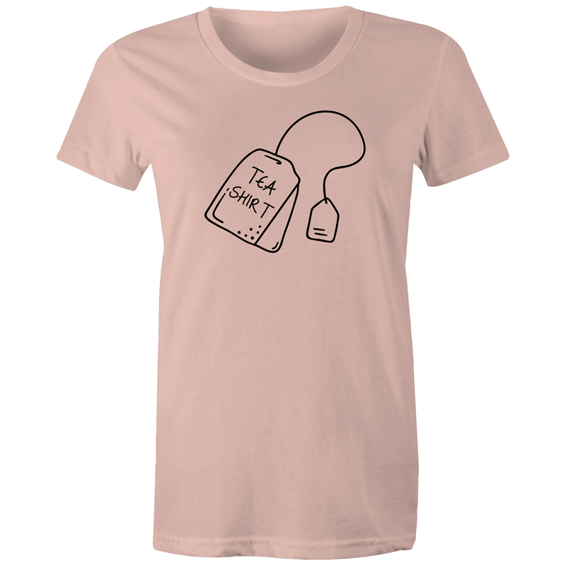 Tea Shirt - Women's T-shirt Pale Pink Womens T-shirt Tea Womens