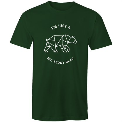 Teddy Bear - Mens T-Shirt Forest Green Mens T-shirt animal Funny Mens
