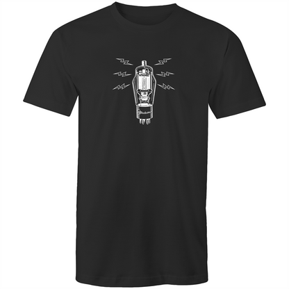 Vintage Tube Valve - Mens T-Shirt Black Mens T-shirt Mens Music Retro