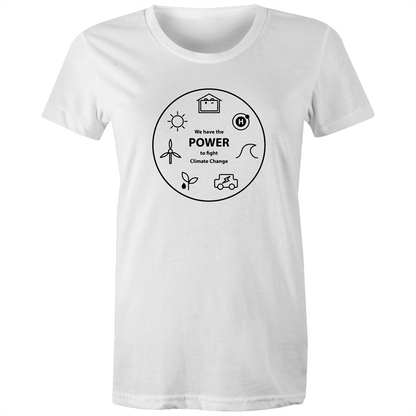 We Have The Power - Women's T-shirt White Womens T-shirt Environment Science Womens