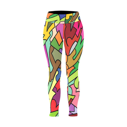 Bright Abstract - Women's Plus Size High Waist Leggings Women's Plus Size High Waist Leggings