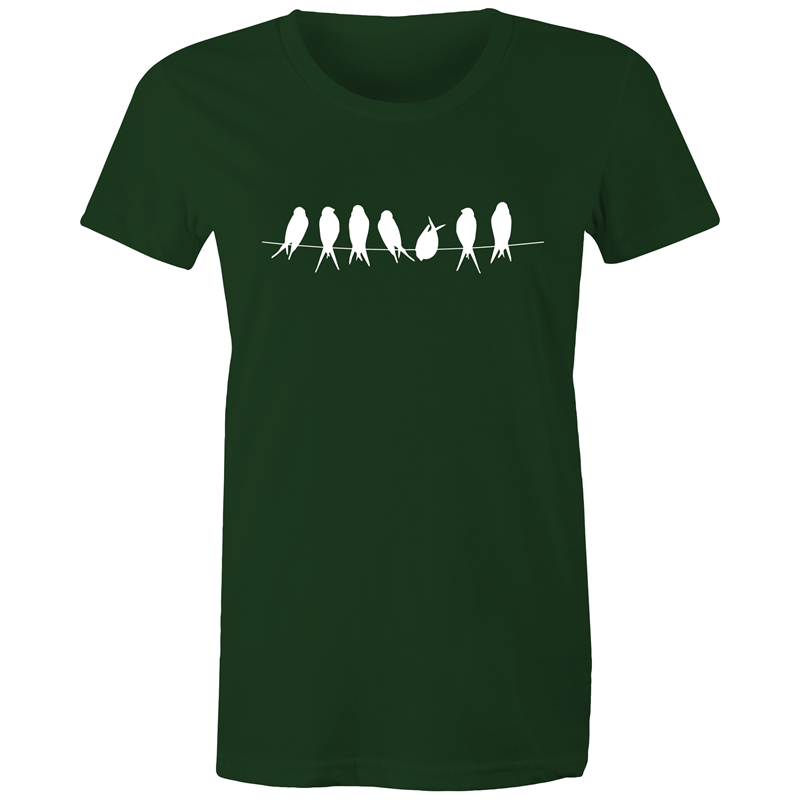 Birds - Women's T-shirt Forest Green Womens T-shirt animal Womens