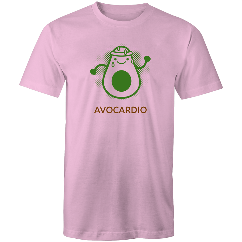 Avocardio - Short Sleeve T-shirt Pink Fitness T-shirt Fitness Mens Womens