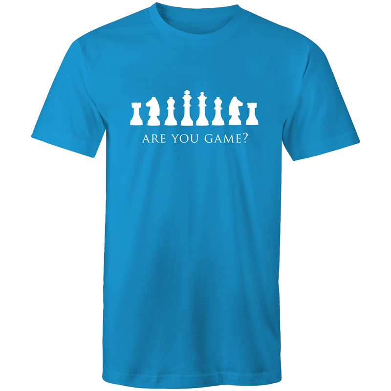 Are You Game - Mens T-Shirt Arctic Blue Mens T-shirt Games Mens