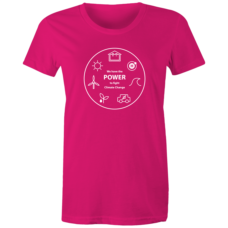 We Have The Power - Women's T-shirt Fuchsia Womens T-shirt Environment Science Womens