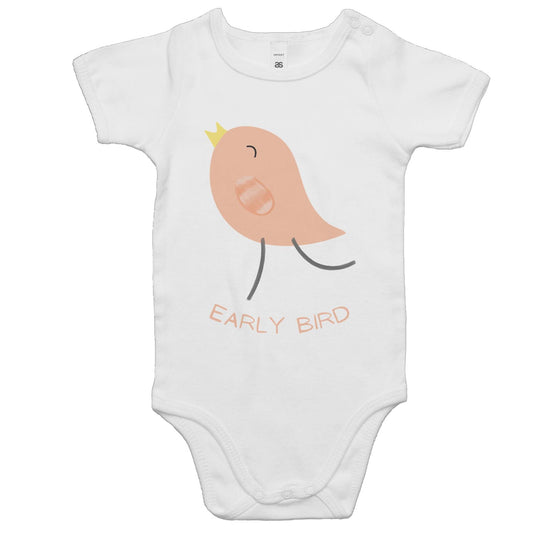 Early Bird - Baby Bodysuit White Baby Bodysuit animal