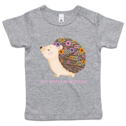 Just Watch Me Blossom - Baby T-shirt Grey Marle Baby T-shirt animal