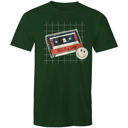 90's Pop Song - Mens T-Shirt Forest Green Mens T-shirt Music Retro
