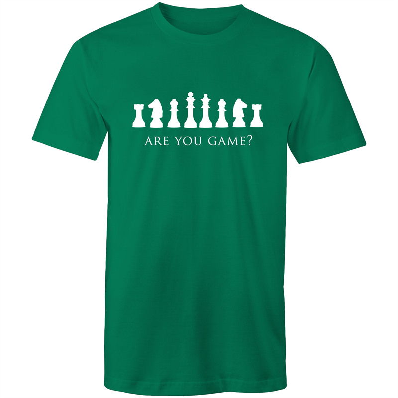 Are You Game - Mens T-Shirt Kelly Green Mens T-shirt Games Mens