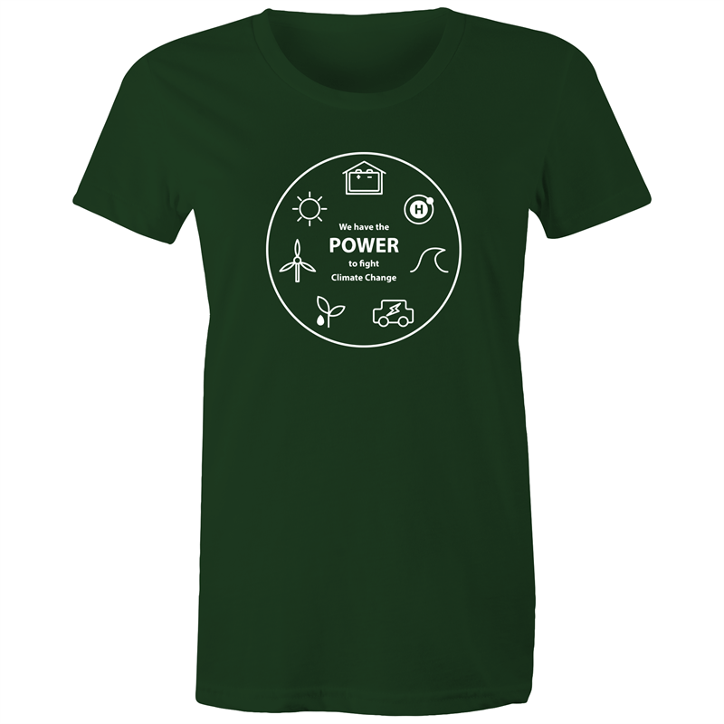We Have The Power - Women's T-shirt Forest Green Womens T-shirt Environment Science Womens