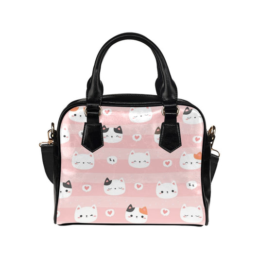 Pink Cats - Shoulder Handbag Shoulder Handbag animal
