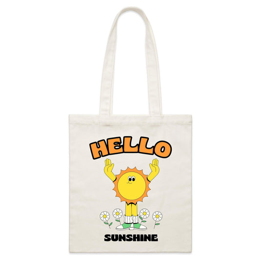 Hello Sunshine - Parcel Canvas Tote Bag Default Title Parcel Tote Bag Retro Summer