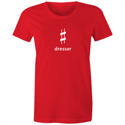 Sharp Dresser - Women's T-shirt Red Womens T-shirt Music Womens