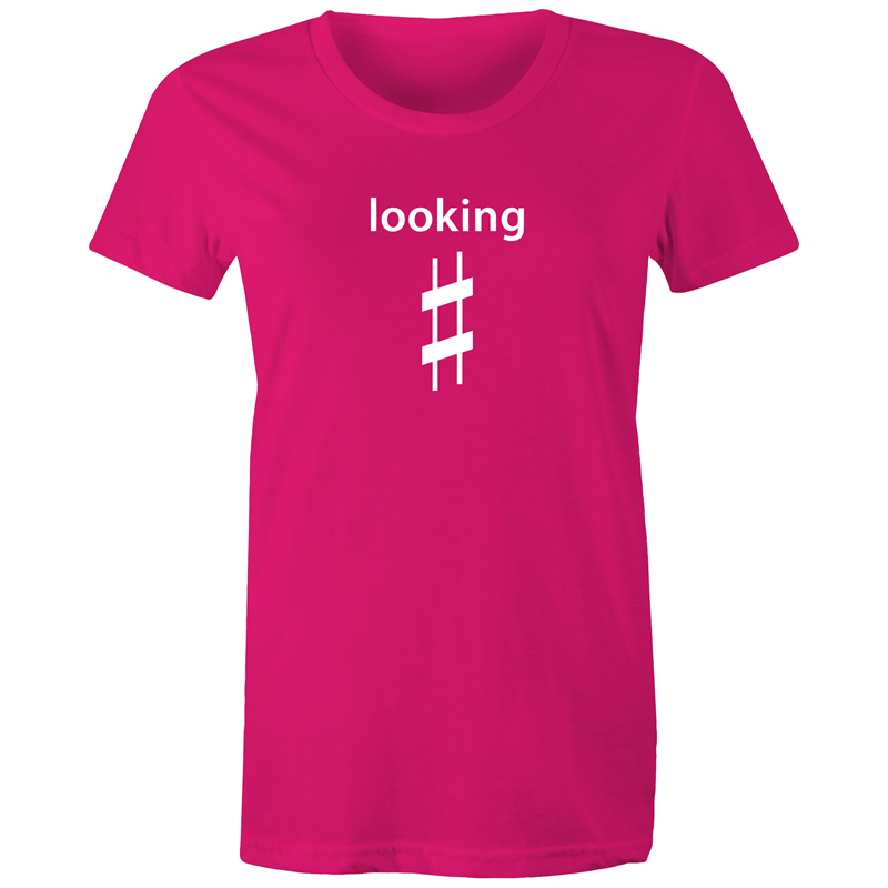 Looking Sharp - Women's T-shirt Fuchsia Womens T-shirt Music Womens