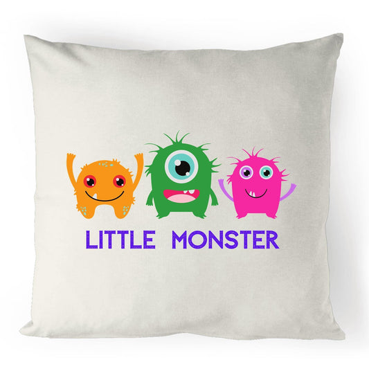 Little Monster - 100% Linen Cushion Cover Natural One-Size Linen Cushion Cover kids Sci Fi