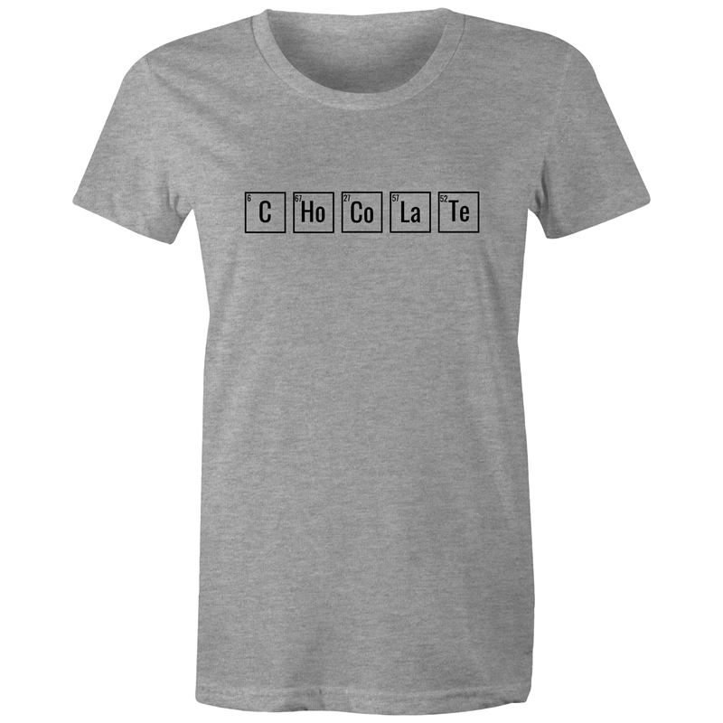 Chocolate Symbols - Women's T-shirt Grey Marle Womens T-shirt Science Womens