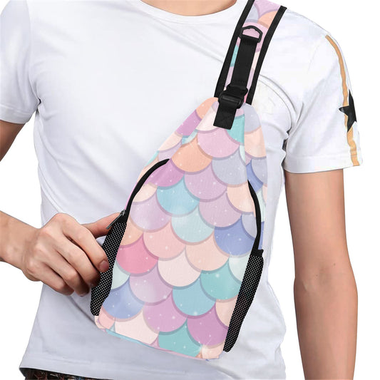 Mermaid Scales - Cross-Body Chest Bag Cross-Body Chest Bag