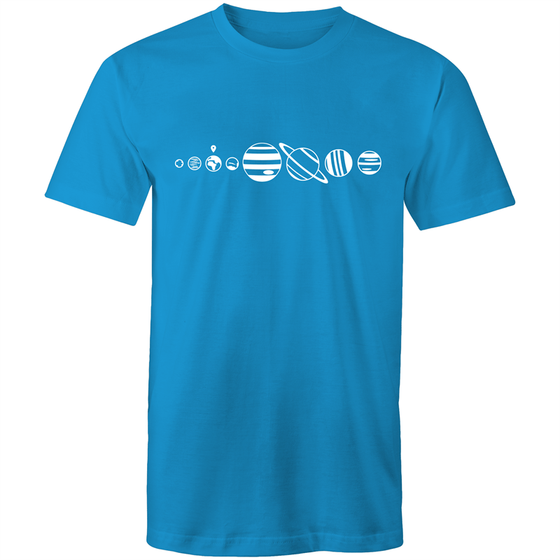 You Are Here - Mens T-Shirt Arctic Blue Mens T-shirt Mens Space