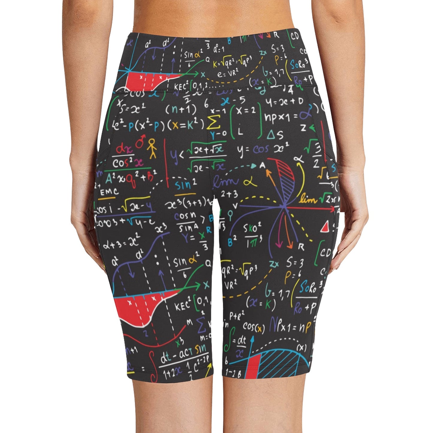 Colourful Maths Formulas - Women's Bike Shorts Womens Bike Shorts Maths Science