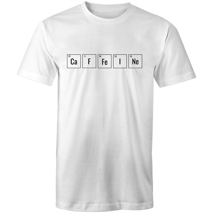 Caffeine Symbols - Mens T-Shirt White Mens T-shirt Coffee Mens Science
